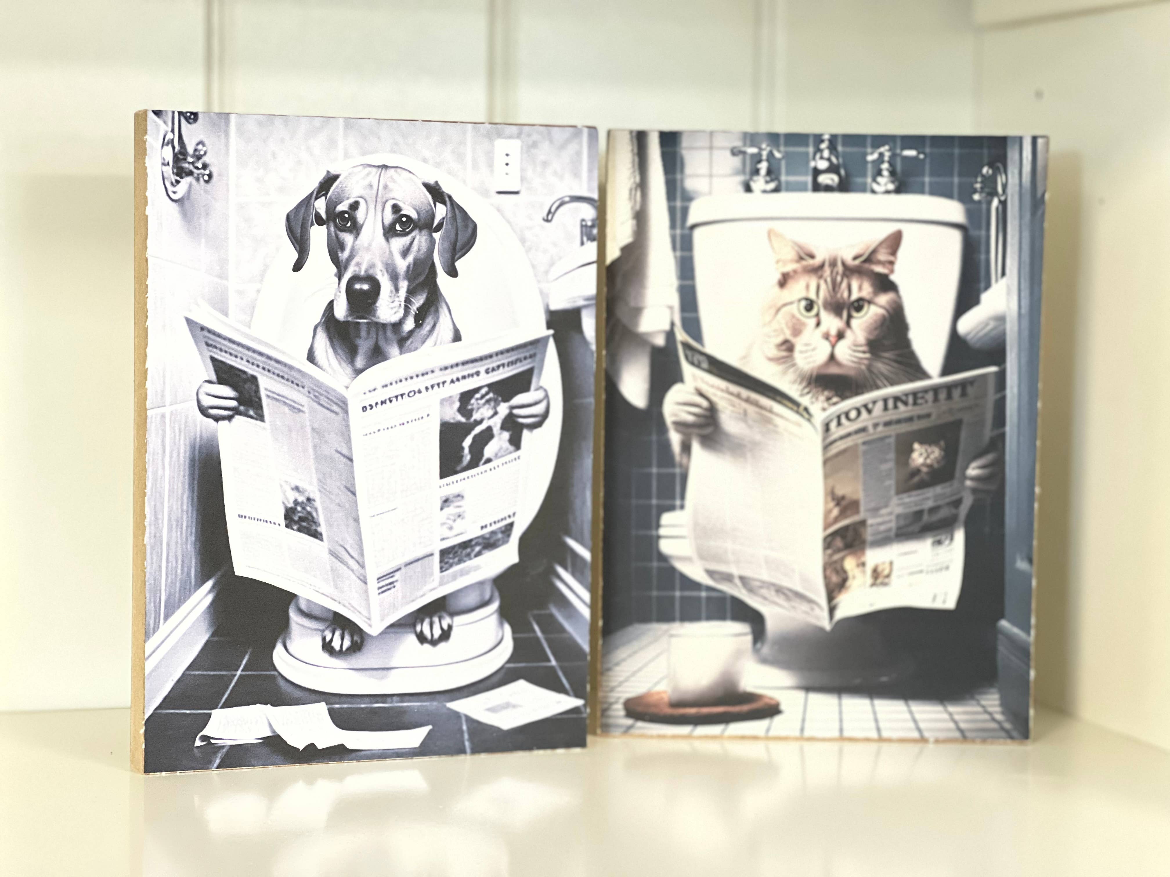 Thompsons Handmade Country LLC - Vendita all'ingrosso Cartelli da bagno - Cartelli umoristici per bagno con animali11