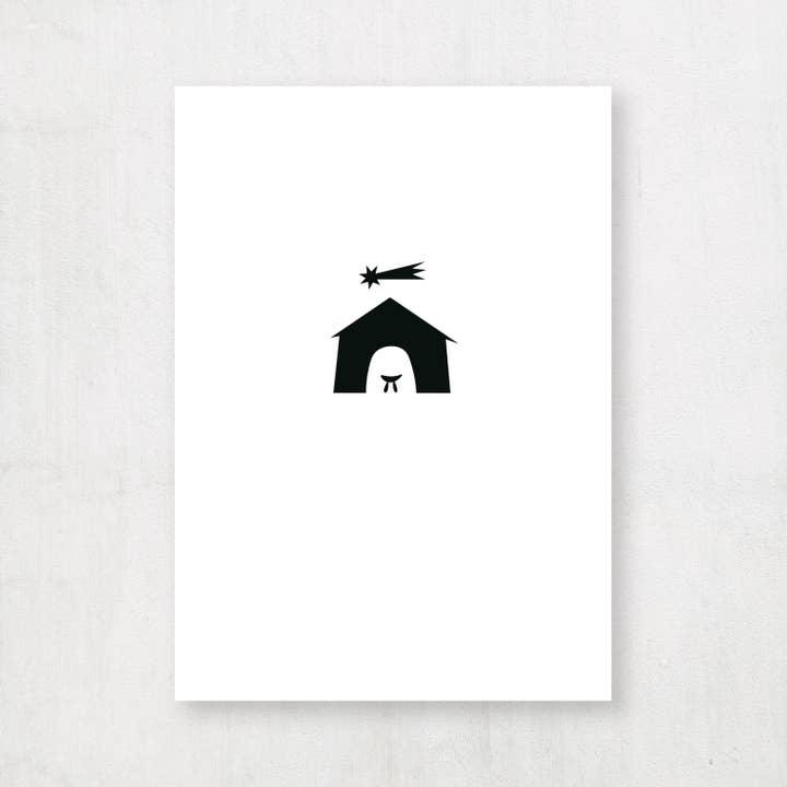 Emma Plitt Design - Vendita all'ingrosso Cartoline - presepe di Natale cartolina minimalista