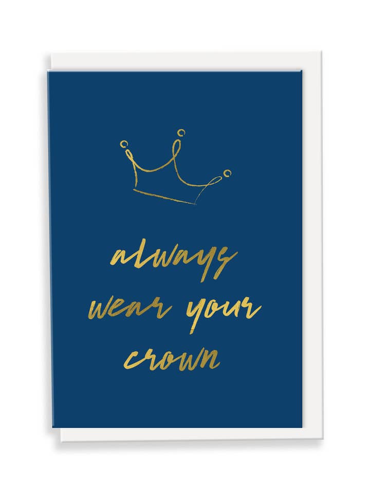 Tarjeta con el eslogan «Always Wear Your Crown» para venta al por mayor de A Gift From The Gods