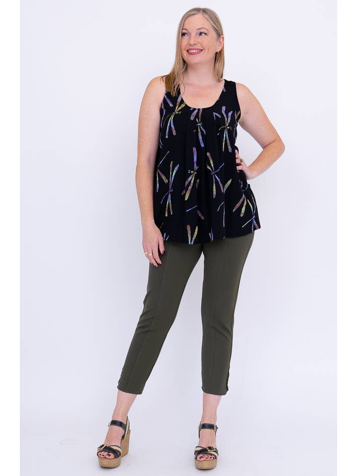 Blue Sky Clothing Co LLC - Wholesale Tank Top - Women's - Peachy Tank, Abalone Dragonfly