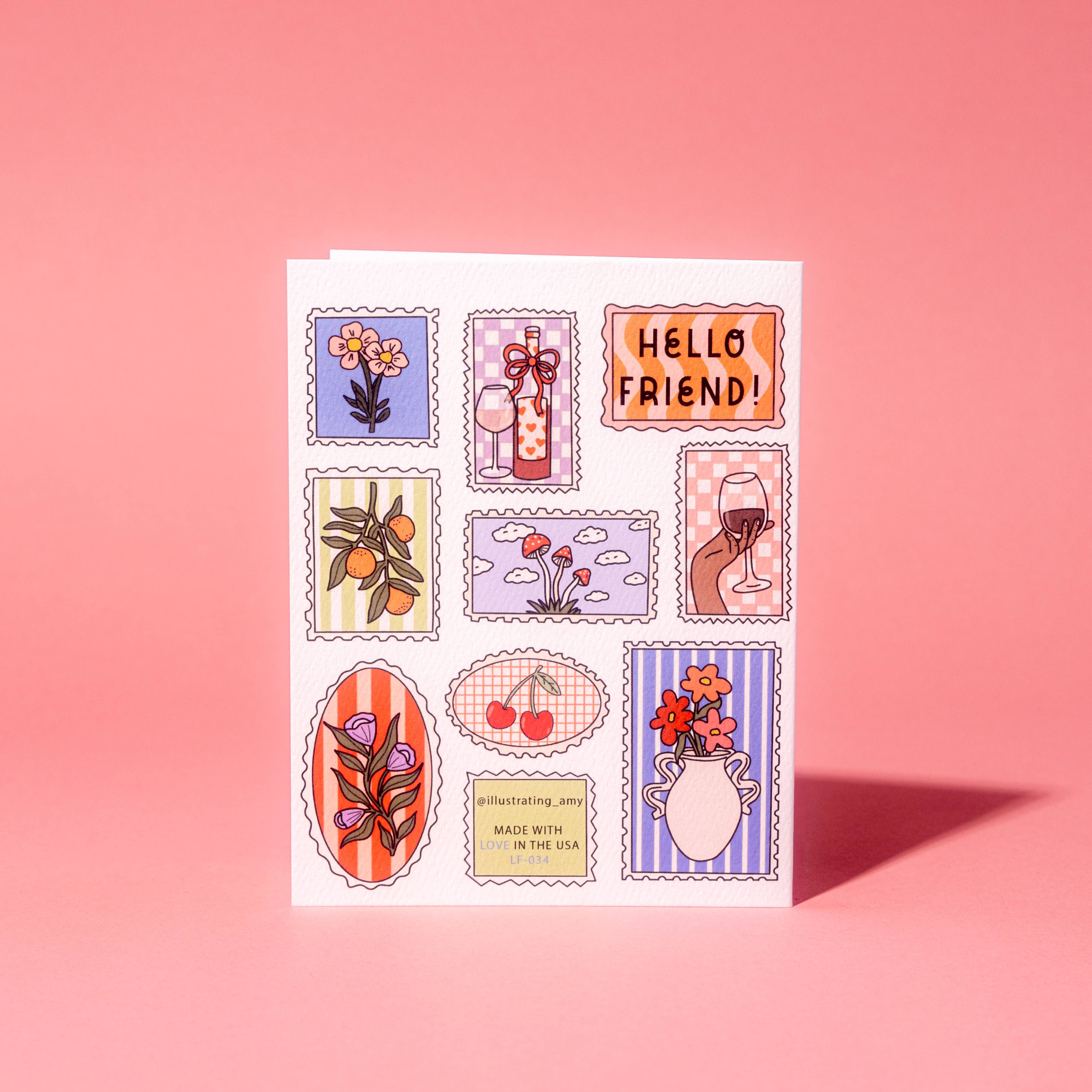 Illustrating Amy - Vente Cartes de déclaration d'amour - Petites Cartes Timbres d'Amour3