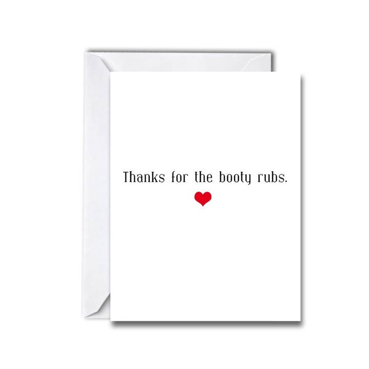 Booty Rubs - Tarjeta de felicitación para venta al por mayor de Carla Sue Greeting Cards