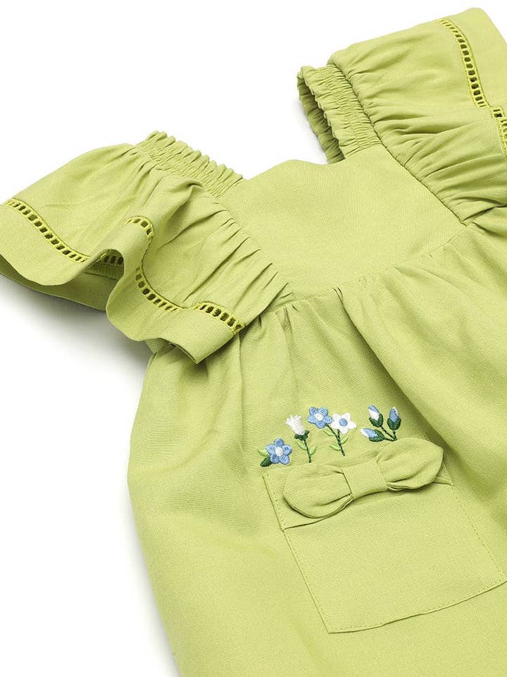 Little-Betty - Wholesale Dress - Kids - BLOOMS AND BOWS LINEN DRESS