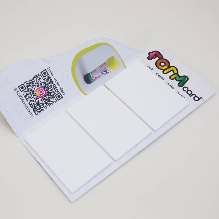 WHITE meltable mouldable FORMcard for wholesale by FORMcard