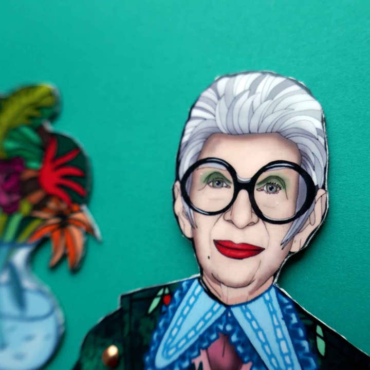 THE PAPER IDOLL - Wholesale Magnet - Posable fridge magnet Set Iris Apfel | Celebrity Paper Dol6