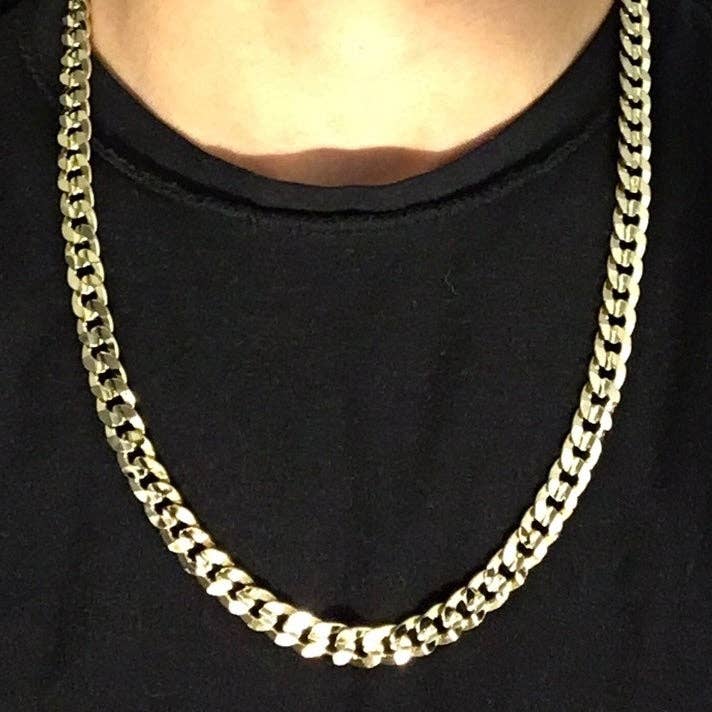 Gold Layered Chain Cuban Link Necklace 24in 10mm for wholesale by Toppointbling