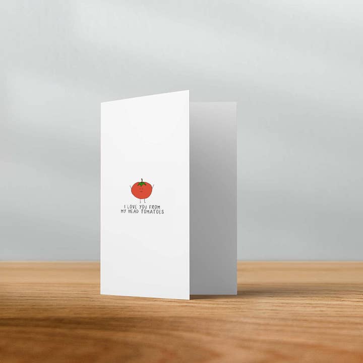 rockdoodles - Wholesale Love Card - I Love You From My Head Tomatoes | Valentine's Day Love Card