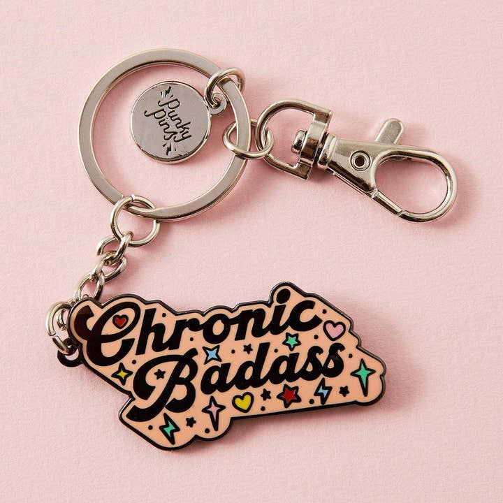 Punky Pins - Wholesale Keychain - Unisex - Chronic Badass Hard Enamel Keyring0