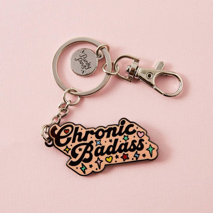 Punky Pins – wholesale Keychain – Women's – Chronic Badass Hard Enamel Keyring