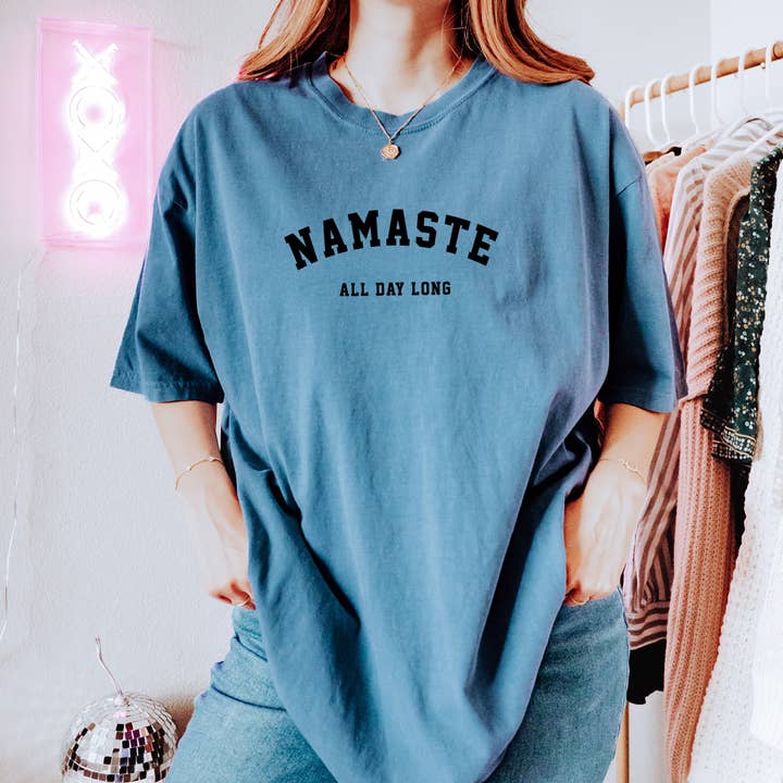 Emogifts - Wholesale Screen Printed T-Shirt - Women's - Namaste Yoga Tee