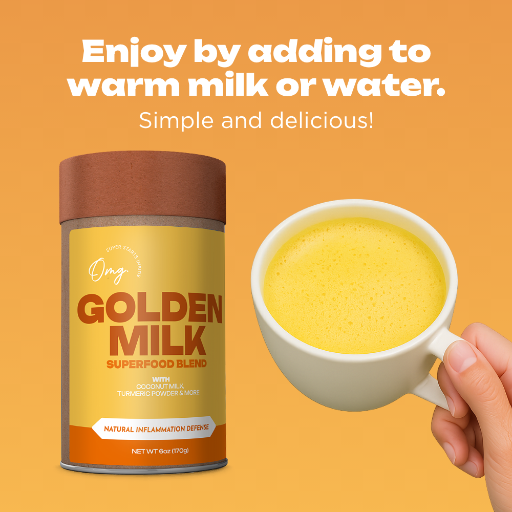 OMG Superfoods - Vente Poudres protéinées/superaliments - Lait d'or biologique — 6 oz (9 portions), Mélange pour latte au curcuma5