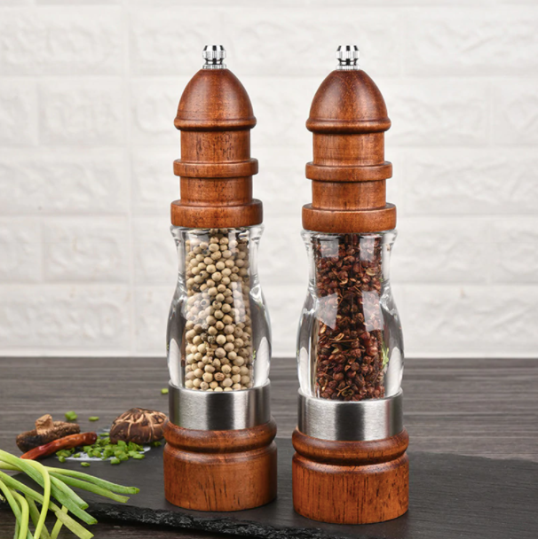 Homerely (We Cover All Import Duties) - Wholesale Spice mill - Wooden Salt and Pepper Grinder (1pcs)1