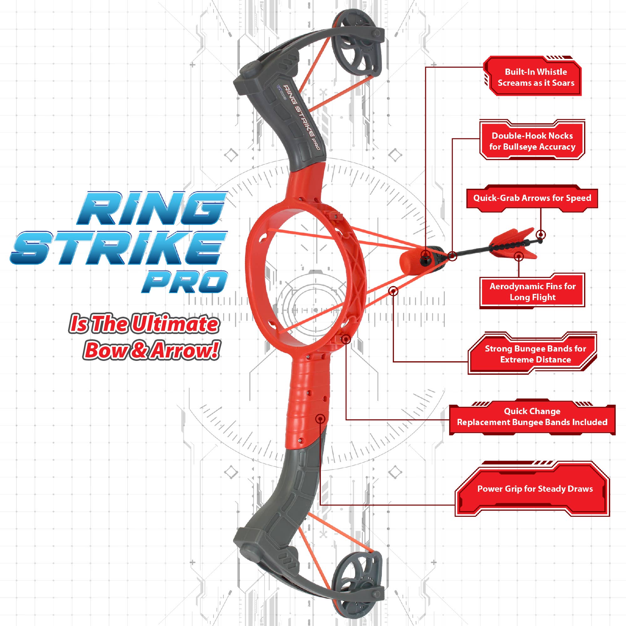 Funwares - Wholesale Sportspel - Kinderen en baby - Ring Strike Boog & Pijl – Schreeuwende Pijlen voor Kinderen & Volwassenen8