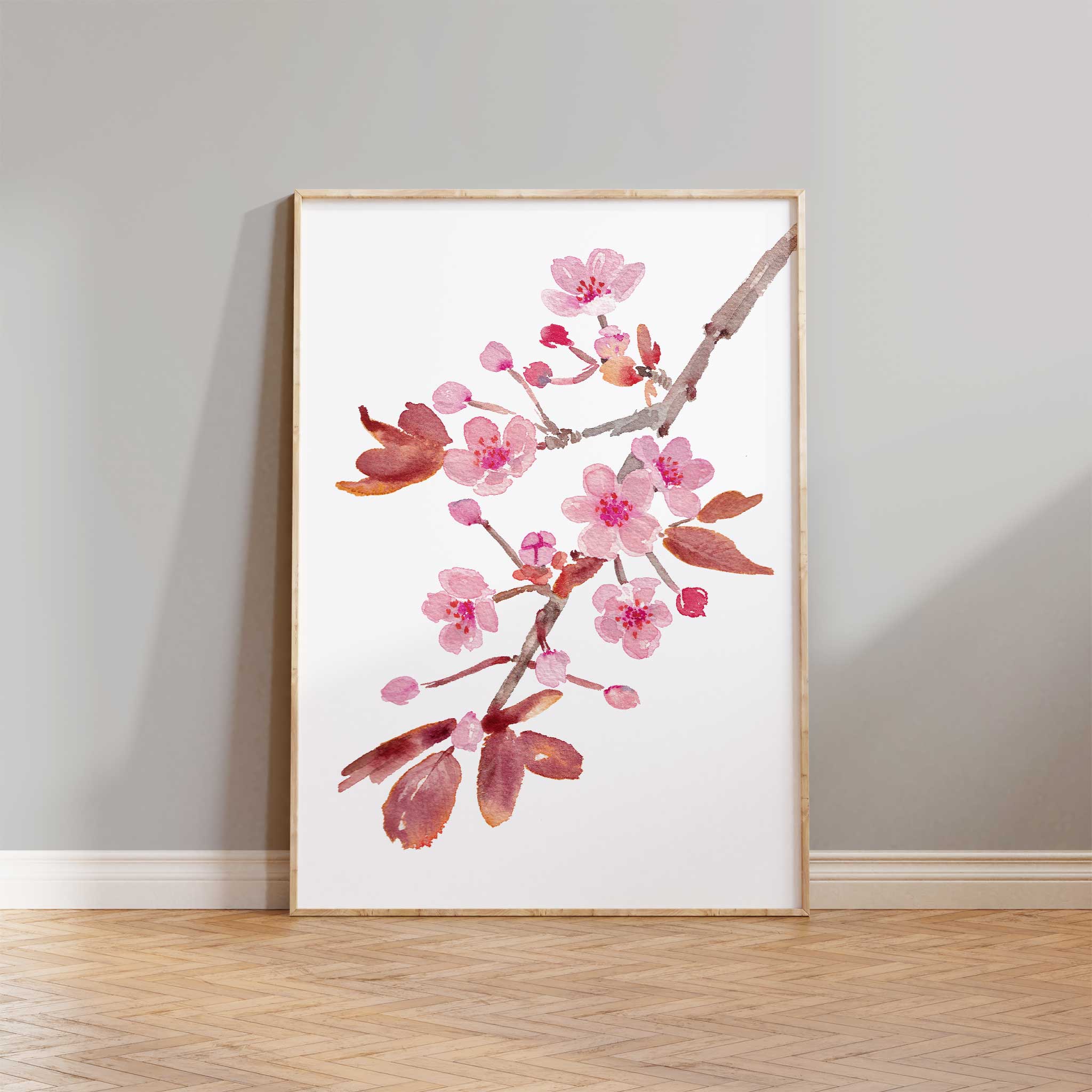 Jenny Vellacott - Wholesale Art Print - Floral Print of Cherry Blossom Print Spring Floral Print1