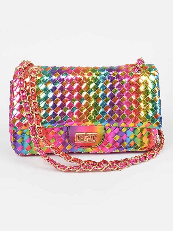 Flettet Multi Farve Skuldertaske for engroshandel hos Shop Neighbors