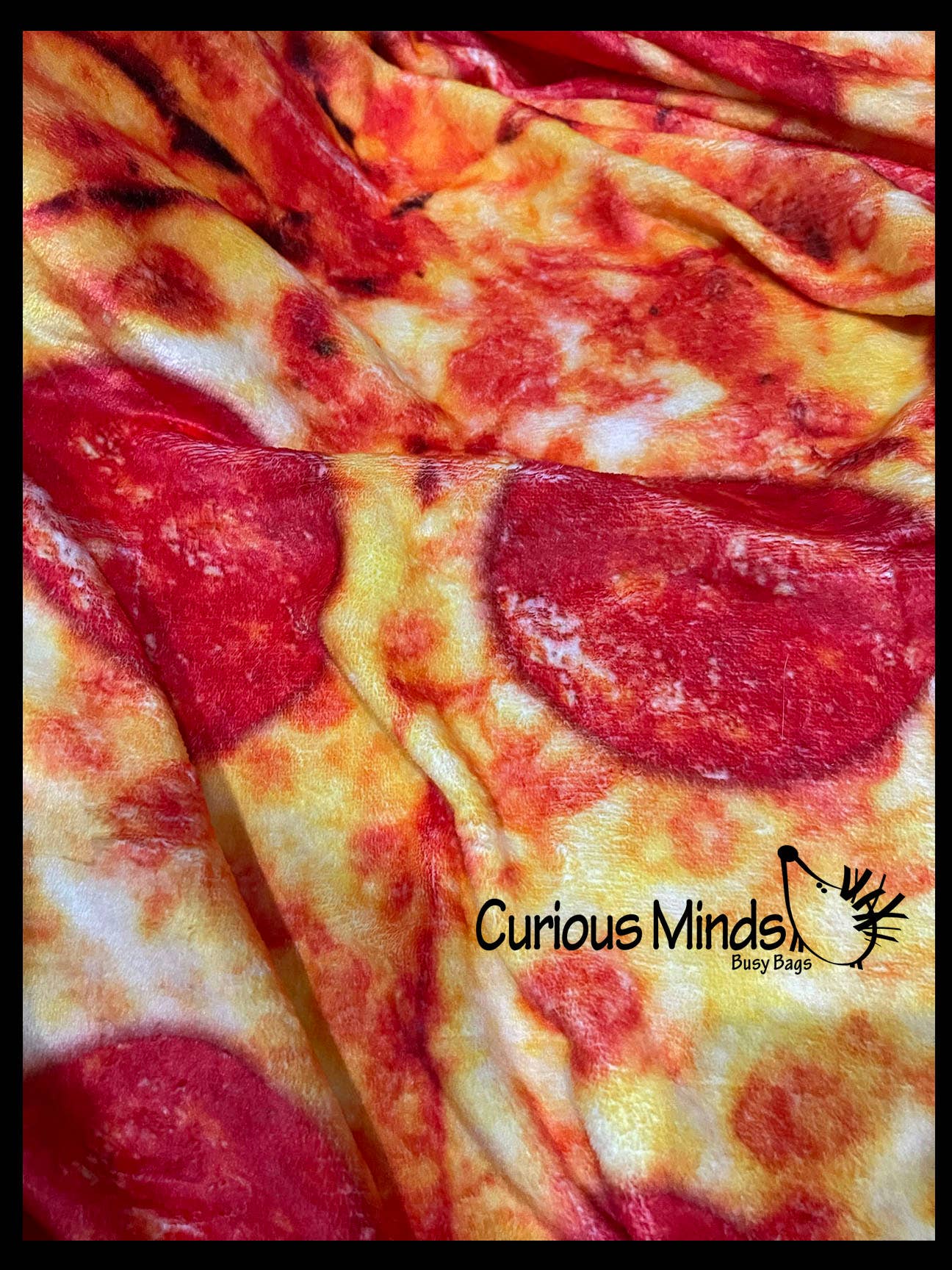 Curious Minds Toys - Wholesale Throw Blanket - 1 Cute Pepperoni Pizza Blanket - Round 5 Foot Circle 60" x 63
