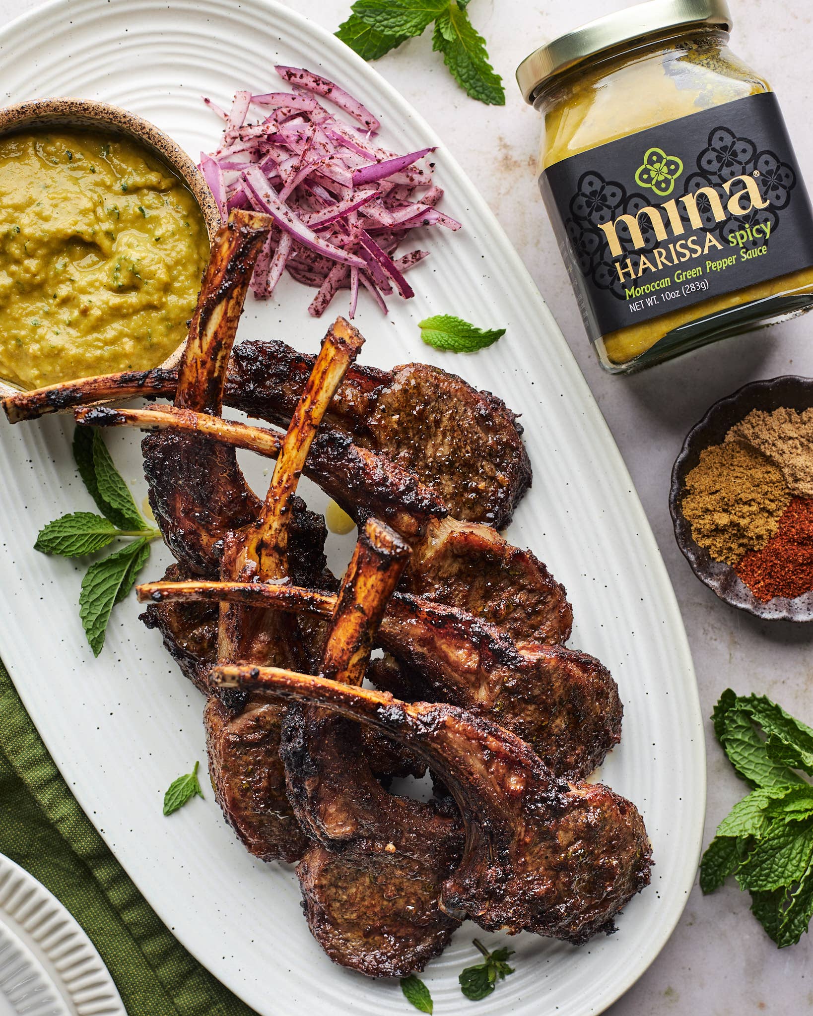 Mina - Wholesale Hot Sauce - 10 oz Harissa Green3