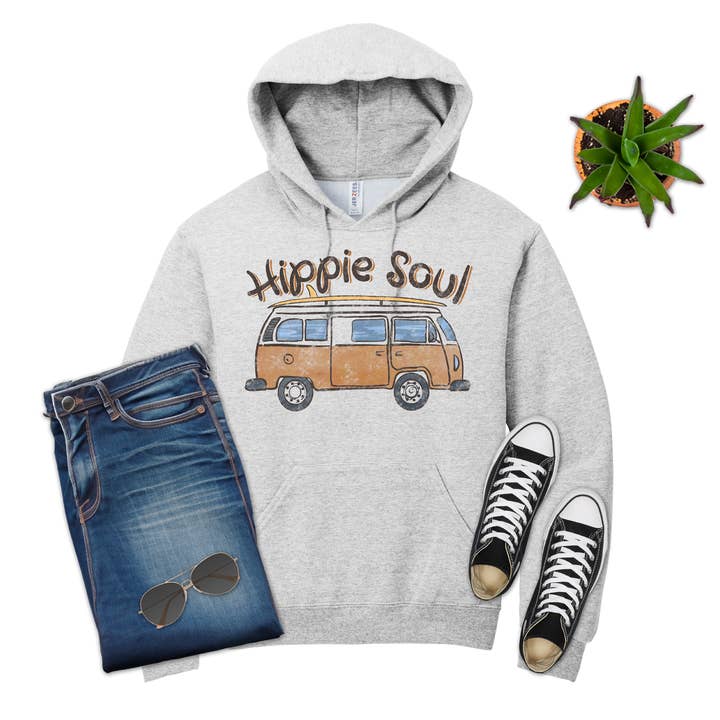 316 Legacy LLC - Wholesale Hoodie - Unisex - Hippie Soul Retro Volkswagen Bus Van Shirt, Sweatshirt1