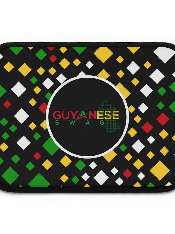 Funda Guyanese Swag Ice Gold Green Cubes para portátil para venta al por mayor de Guyanese Swag