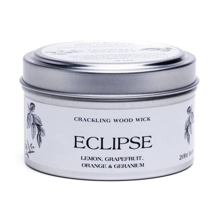 Eclipse - 6oz Crackling Wood Wick Soy Candle for wholesale by Grumpy Goat Soaps