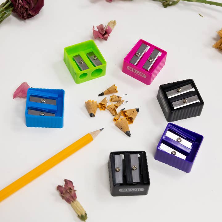 Luna Office Supply - Everyday Essential - Wholesale Pencil Sharpener - Dual Blades Square Sharpener - 6 Pack4