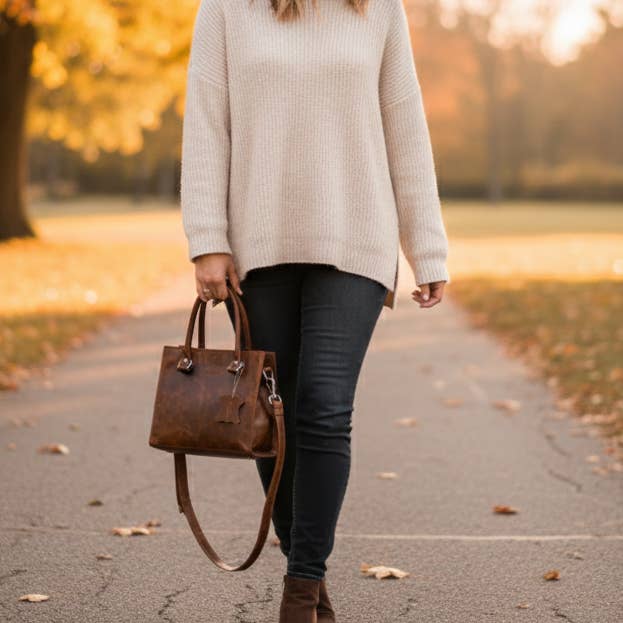 Sac bandoulière, cuir marron, femme pour la vente par Alta Quero