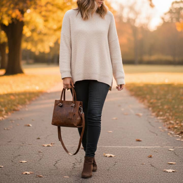 Crossbody Bag, Brown Leather, Ladies
for wholesale by Alta Quero