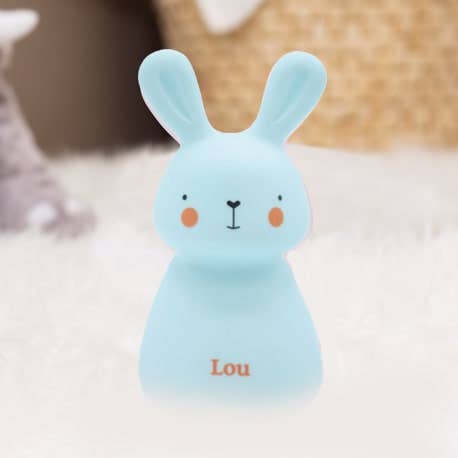 Lou Rabbit LED Night Light - USB Rechargeable - Blue for wholesale by Olala Boutique
