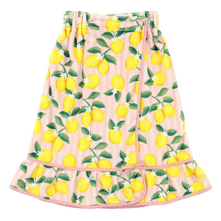 Spa-Umhang - Rosa Streifen + Zitronen für den Großhandel von Bella Sleep + Spa