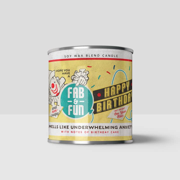 Scents of Accomplishment - Venta al por mayor Velas en tarros - Payaso de cumpleaños de 16 onzas. Vela1