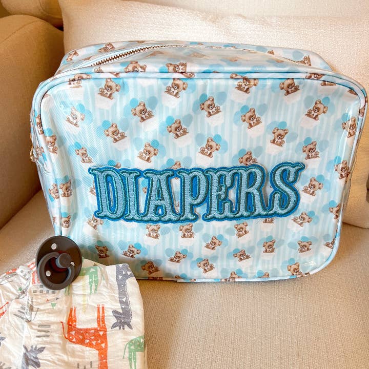 KENZKUSTOMZ - Wholesale Diaper Caddy - Baby - Diapers XL - Clear Coat Bag