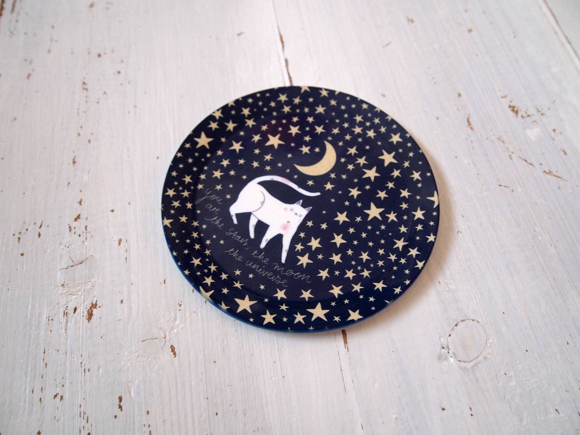I LIKE CATS – wholesale Jewellery dish – Cat moon and stars ring dish trinket tray8