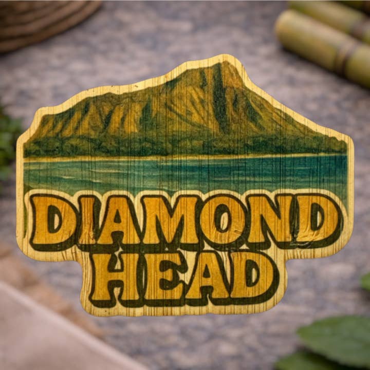 Diamond Head n.º 2 por atacado de Bamboo Wood Stickers