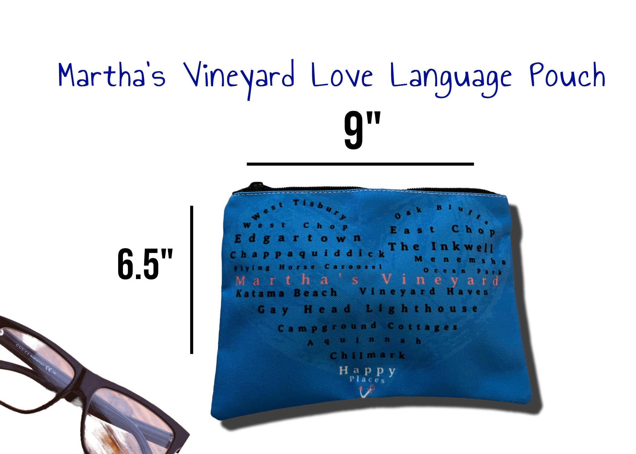 Some of Us Notecards, LLC - Wholesale Makeup/Cosmetic Bag - Martha's Vineyard love language pouch1