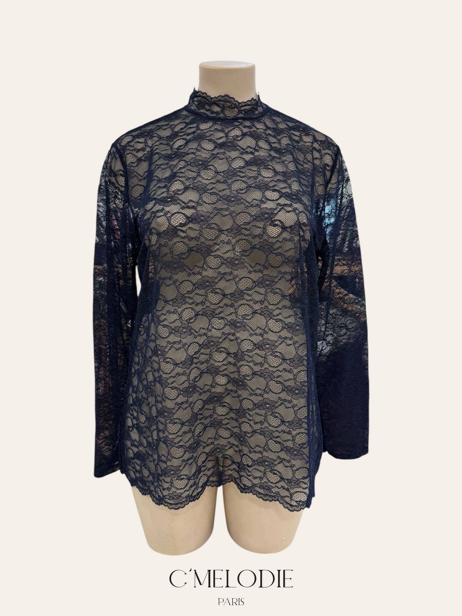 C'MELODIE - Vente Chemisier – femme - Grand Taille - Blouse en dentelle élégante2