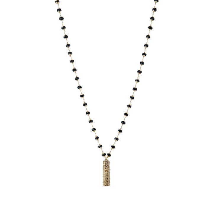 Roman - Wholesale Link & Chain Necklace - 30"L Gold Prayer Box Necklace Butterfly Tag