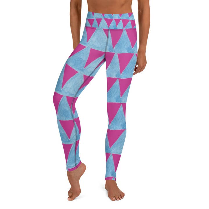 Purple and Blue Yoga Leggings for wholesale by Craftmerce Inc