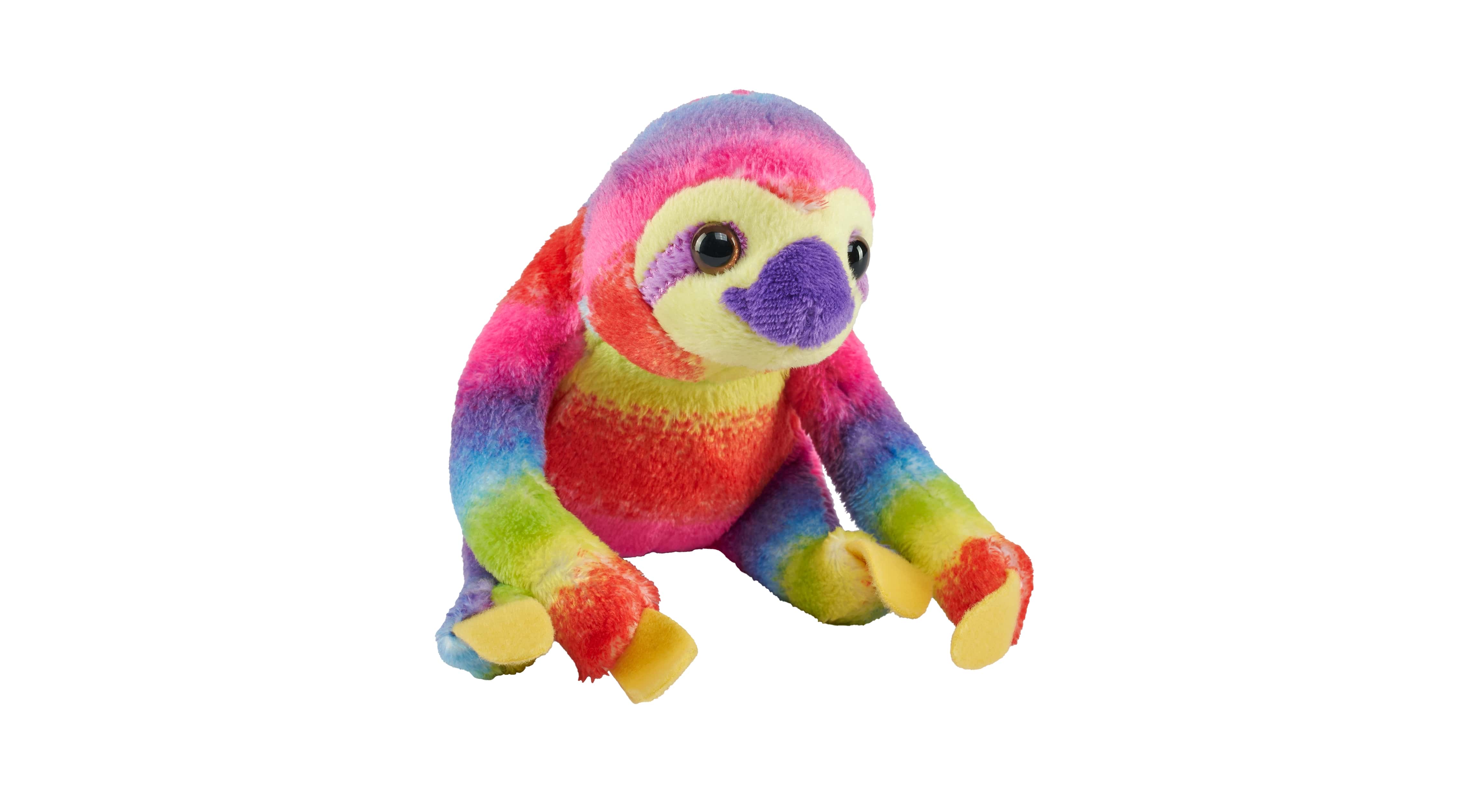Wild Republic – wholesale Fyllda/plyschleksaker - Barn och baby – Ficketkins-Eco-Rainbow Sloth Gosedjur 5"