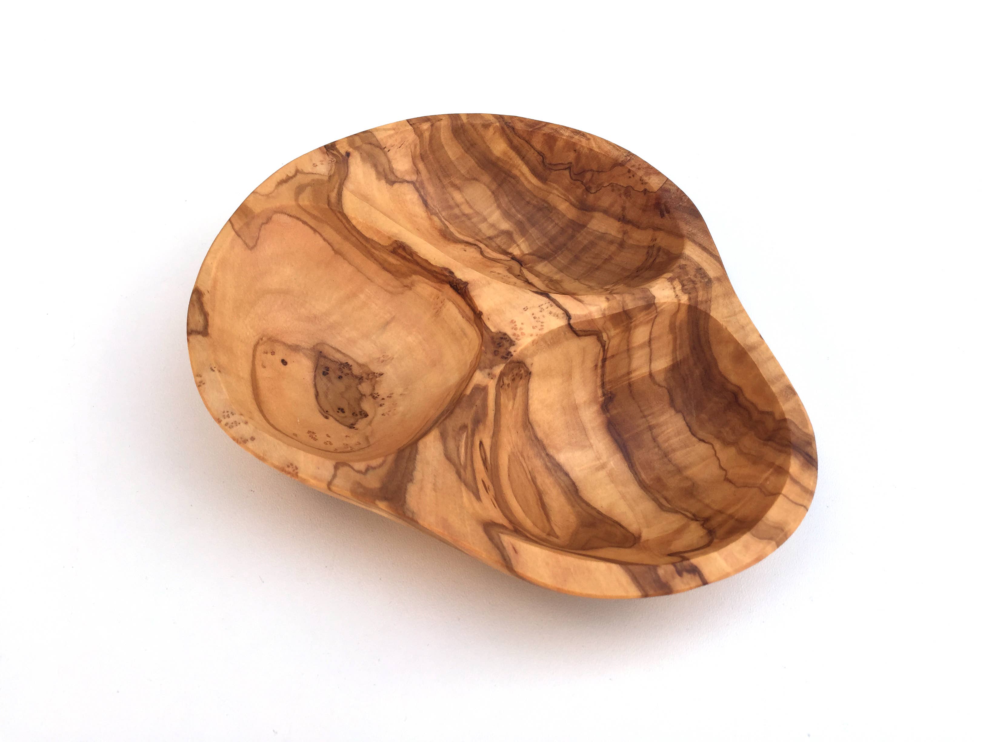 medina mood - Vente Bol de service - Bol de service en bois d’olivier à 3 compartiments4