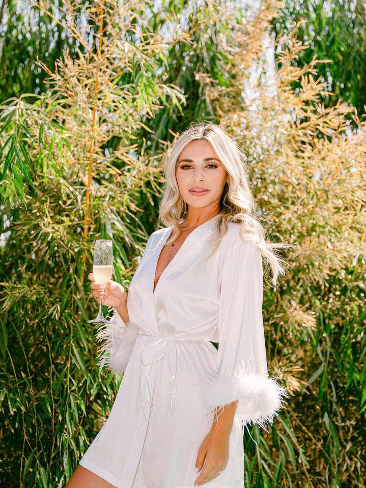 Albornoz personalizado para novia o esposa para venta al por mayor de Plume AF Design