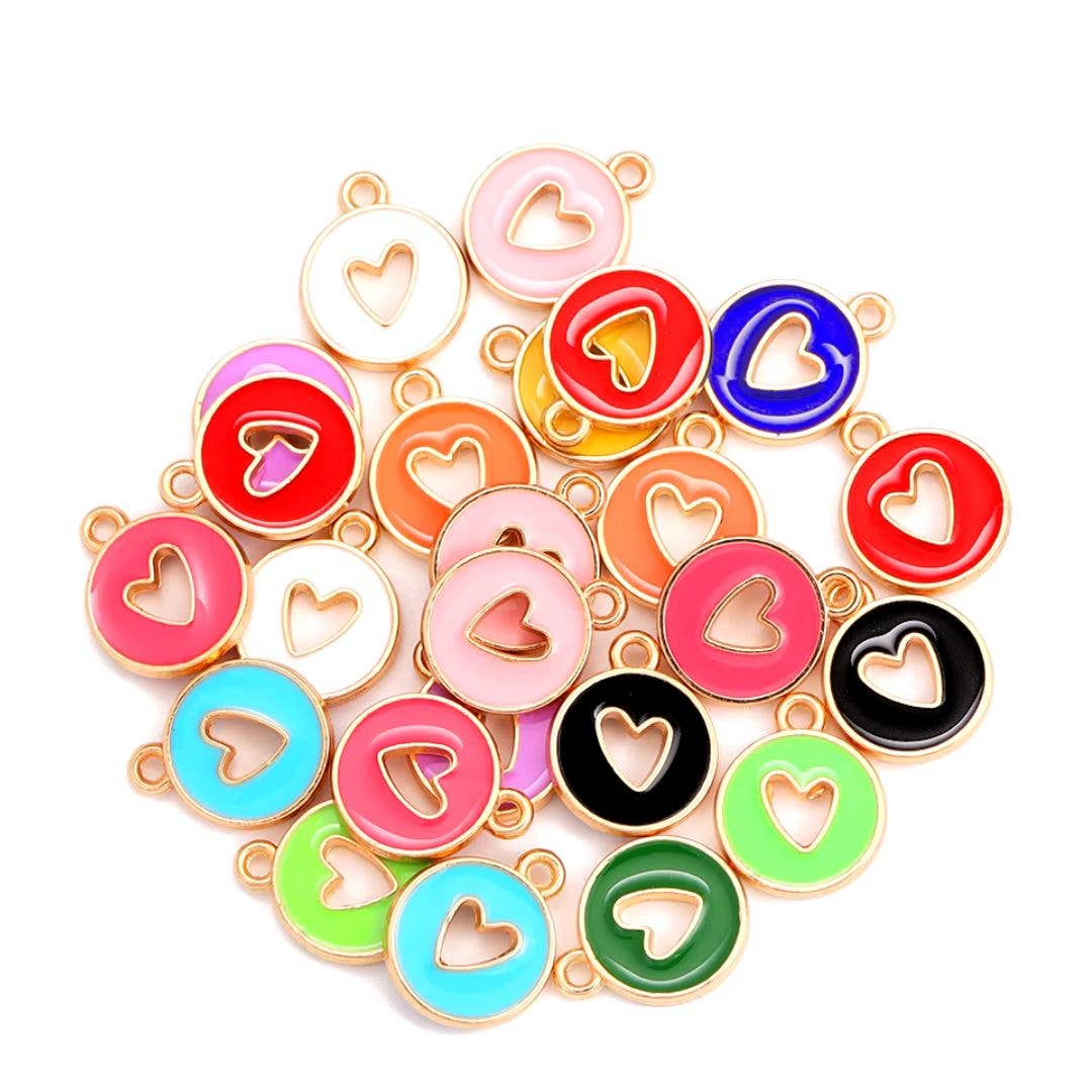 Anna B. Shop - Wholesale Knitting/Crochet Supplies - Open Hearts Stitch Markers, Set of 10, notions2