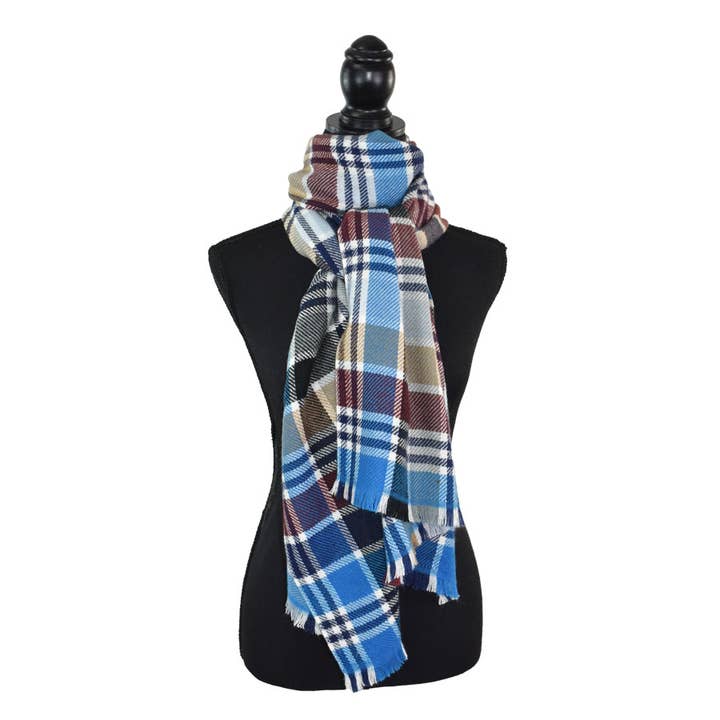 Dupatta Designs - Wholesale Scarf - Women's - Oakleigh Narrow Plaid Scarf 10PK2