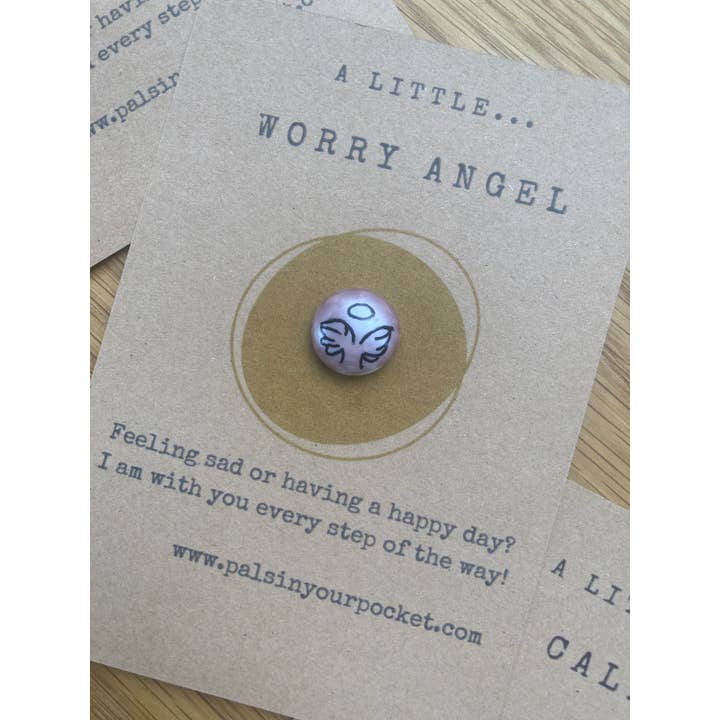 Pals in your Pocket - Wholesale Keepsake Coin/Token - Worry Angel Pebble Comfort Stone Pocket Pal Gift