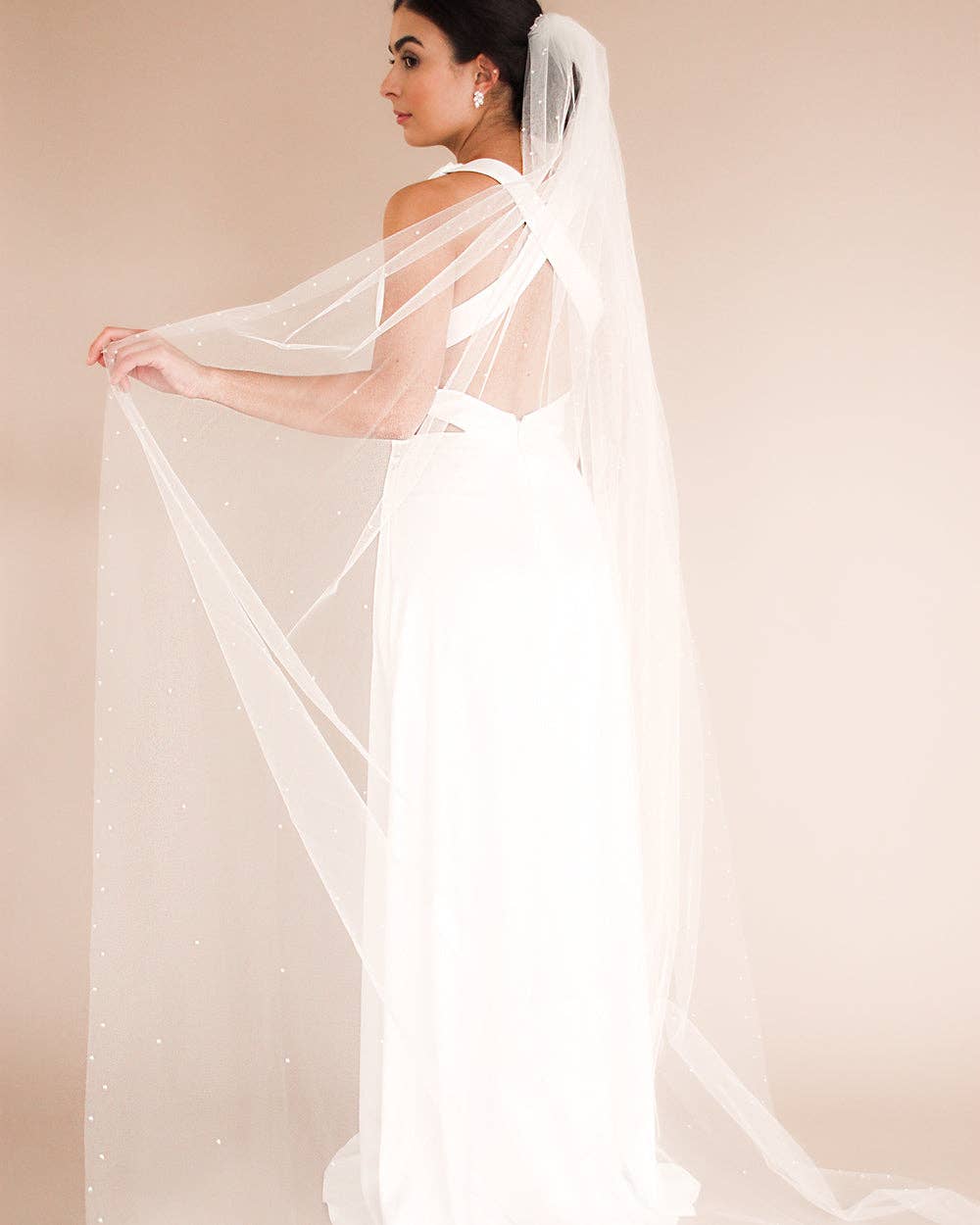 Dareth Colburn Designs - Vente Voile – femme - Voile de mariée Marcela avec perles dispersées1