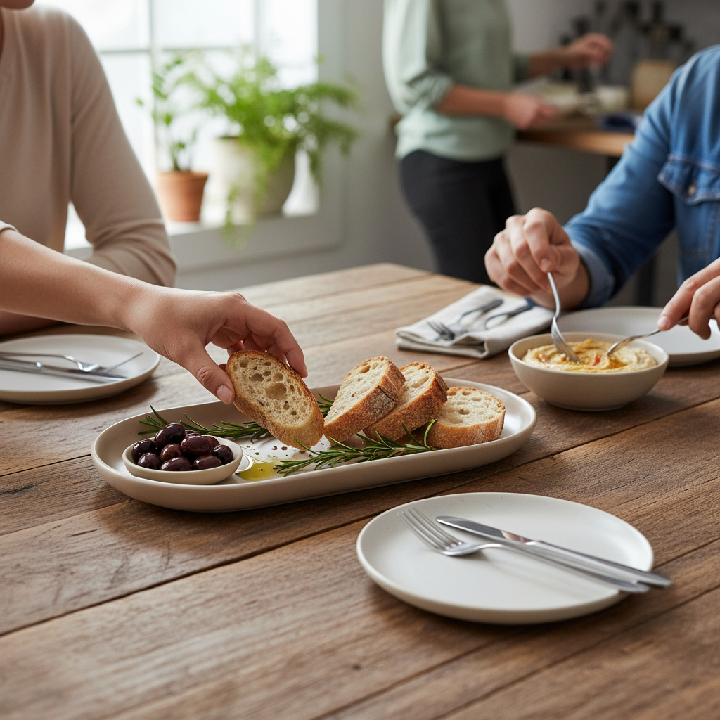 Kadra Kitchenware – Großhandel Servierplatten – Vikko - Zen, Ovaler Teller, Taupe, 24,77 cm x 12,07 cm1