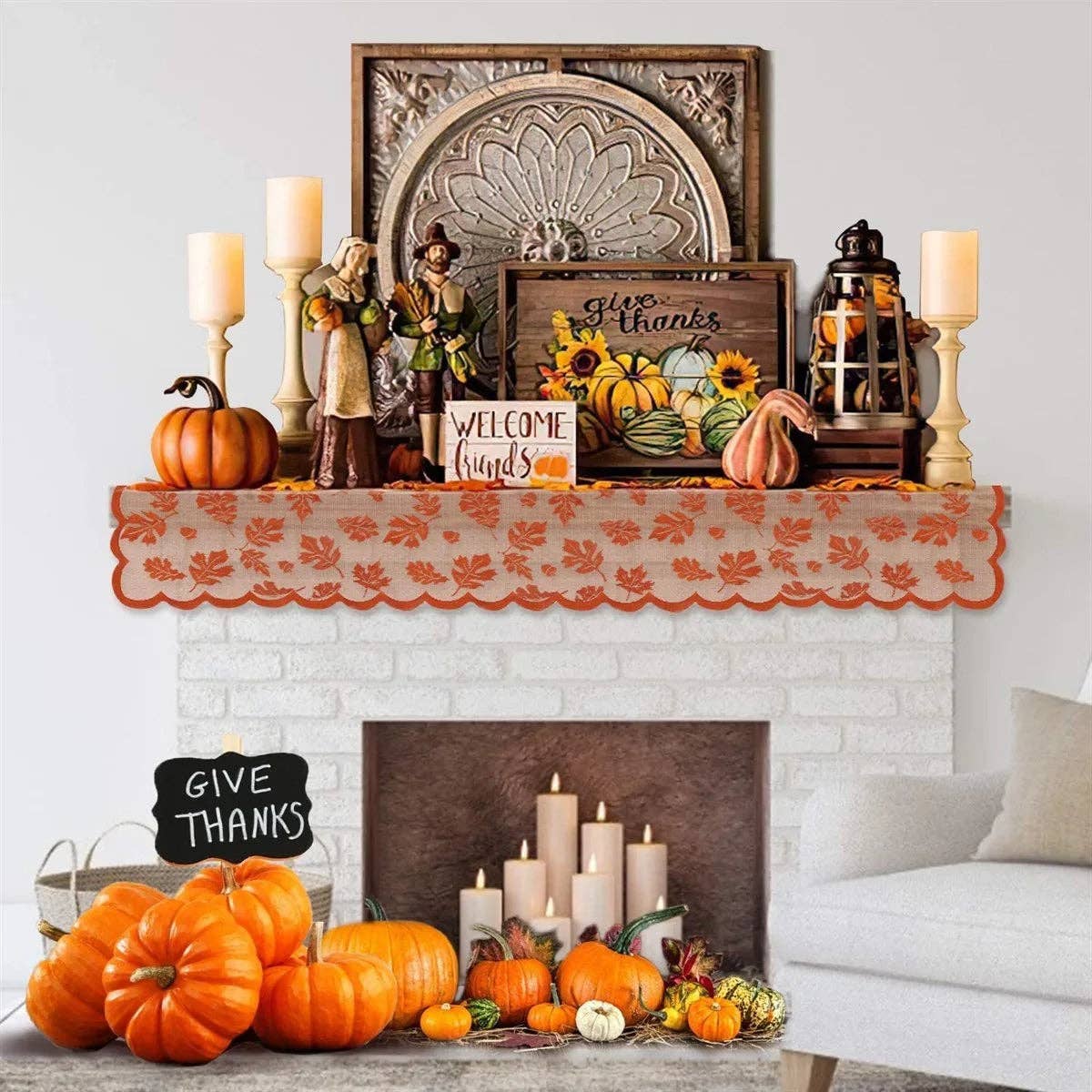 Kate Tuesday Jewelry – wholesale Table runner – Pumpkin Thanksgiving Fall Holiday Table Runner3