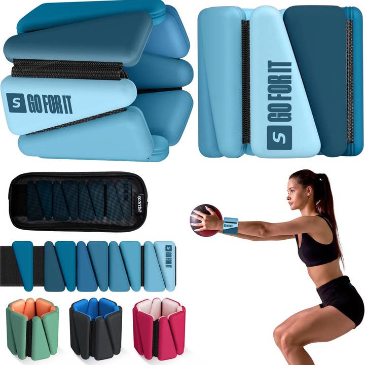 Sportbit - Wholesale Fitness Equipment - SPORTBIT Wrist and Ankle Weights for Women - Set of 2 (1lb Each) Wearable Ankle & Wrist Weights