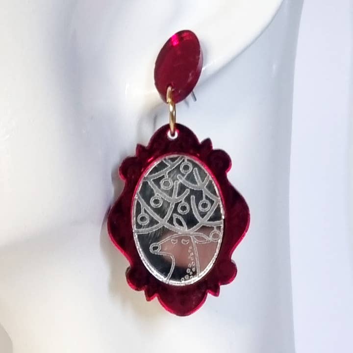 Boucles d'oreilles Rudolf Noël miroir pour la vente par Sergi Bastian