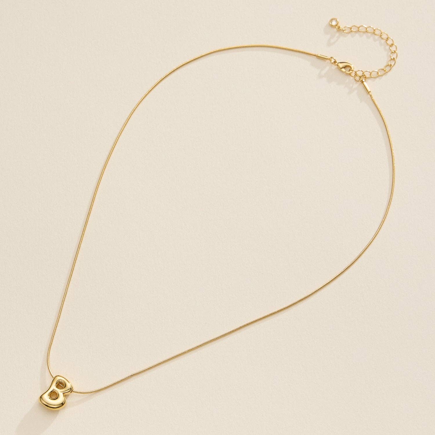 Frem - Wholesale Pendant/Charm Necklace - 16 Assorted 18K Gold Dipped Bubble Initial Necklace4