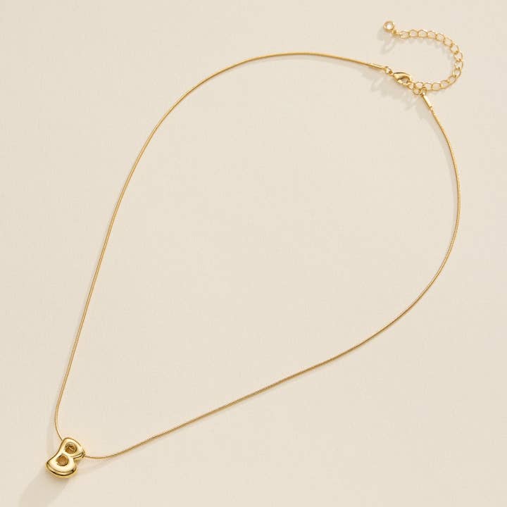 Lilla Haven - Wholesale Pendant/charm necklace - 16 Assorted 18K Gold Dipped Bubble Initial Necklace4